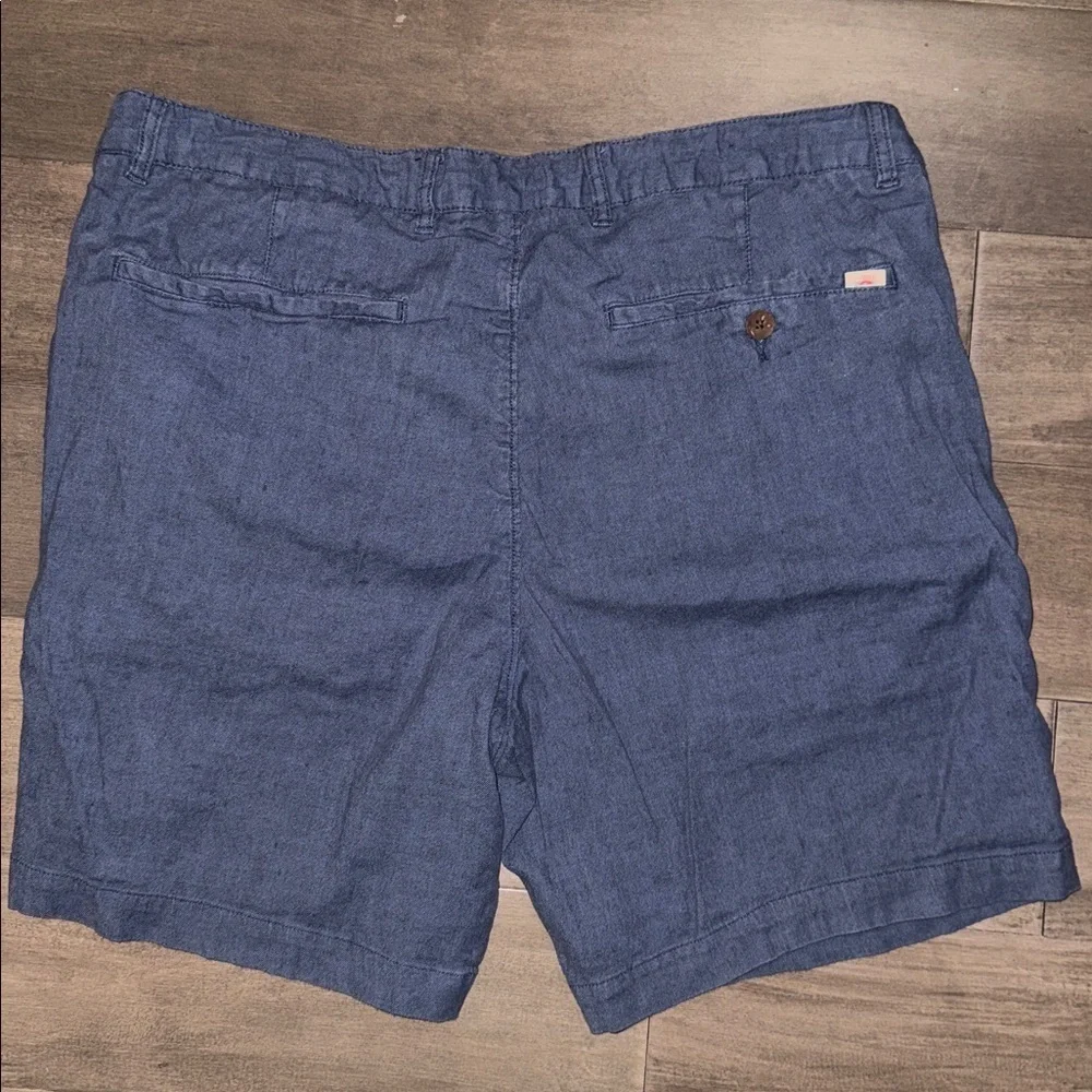 Faherty Men’s Tradewinds Linen/ Organic Cotton Blend Shorts SZ 35
